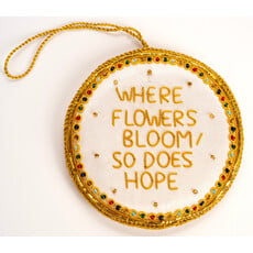 Lady Bird Johnson Flowers Bloom Satin Ornament