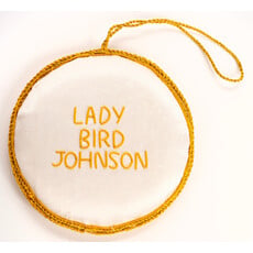 Lady Bird Johnson Flowers Bloom Satin Ornament