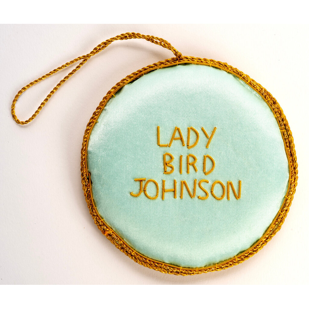Lady Bird Johnson Flowers Bloom Satin Ornament