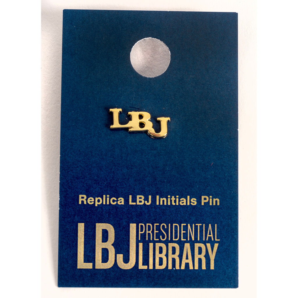 All the Way with LBJ Replica Brass LBJ Initial Pin
