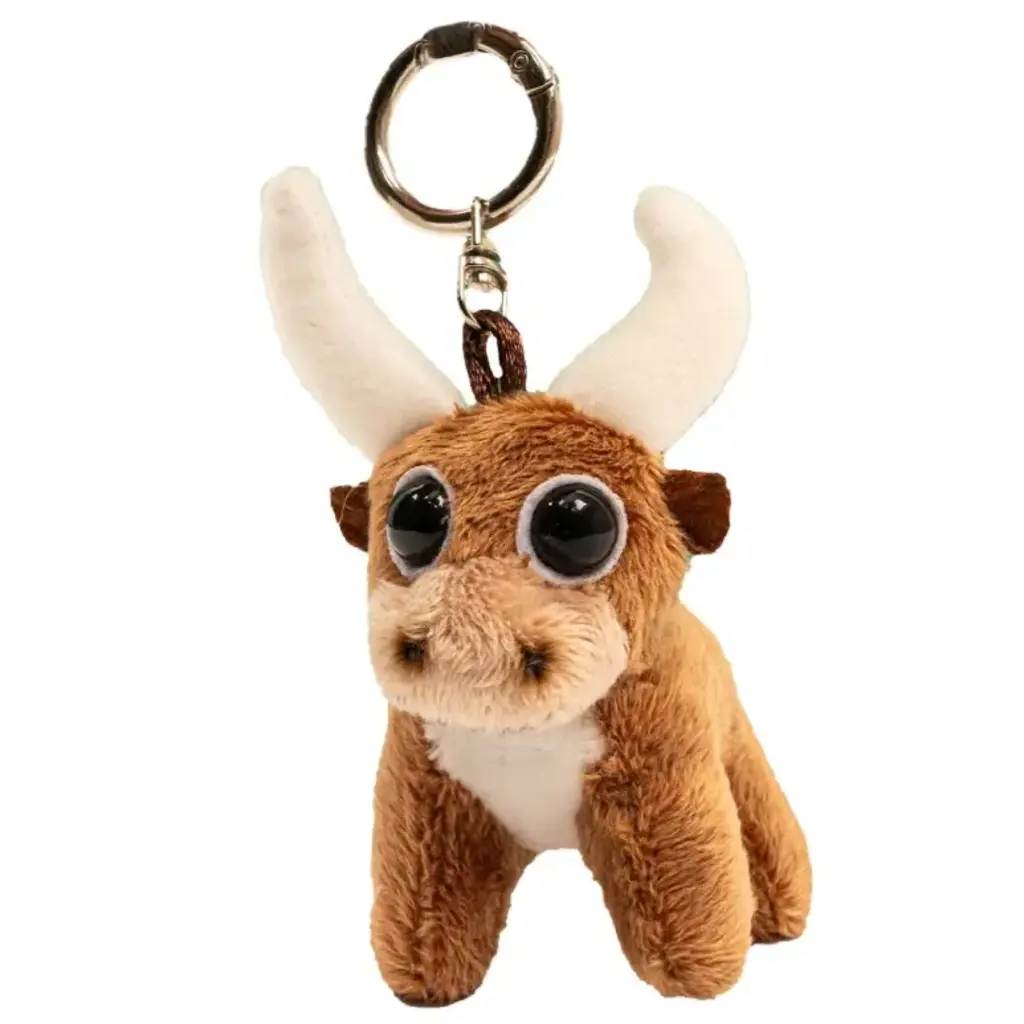 Austin Past/Present Longhorn Plush Key Ring