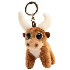 Austin Past/Present Longhorn Plush Key Ring