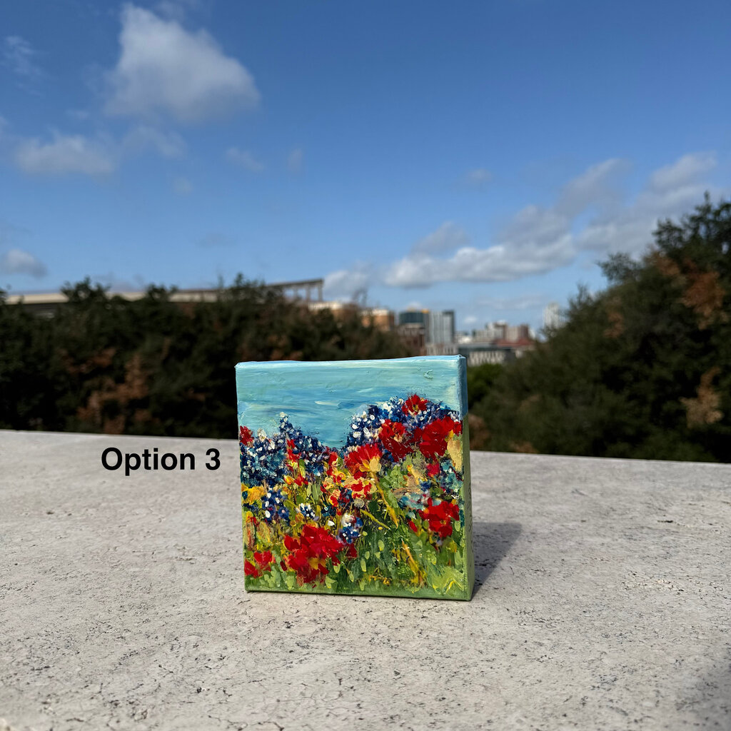 Austin & Texas Texas Wildflowers Mixed Media 6x6 Jean Schuler