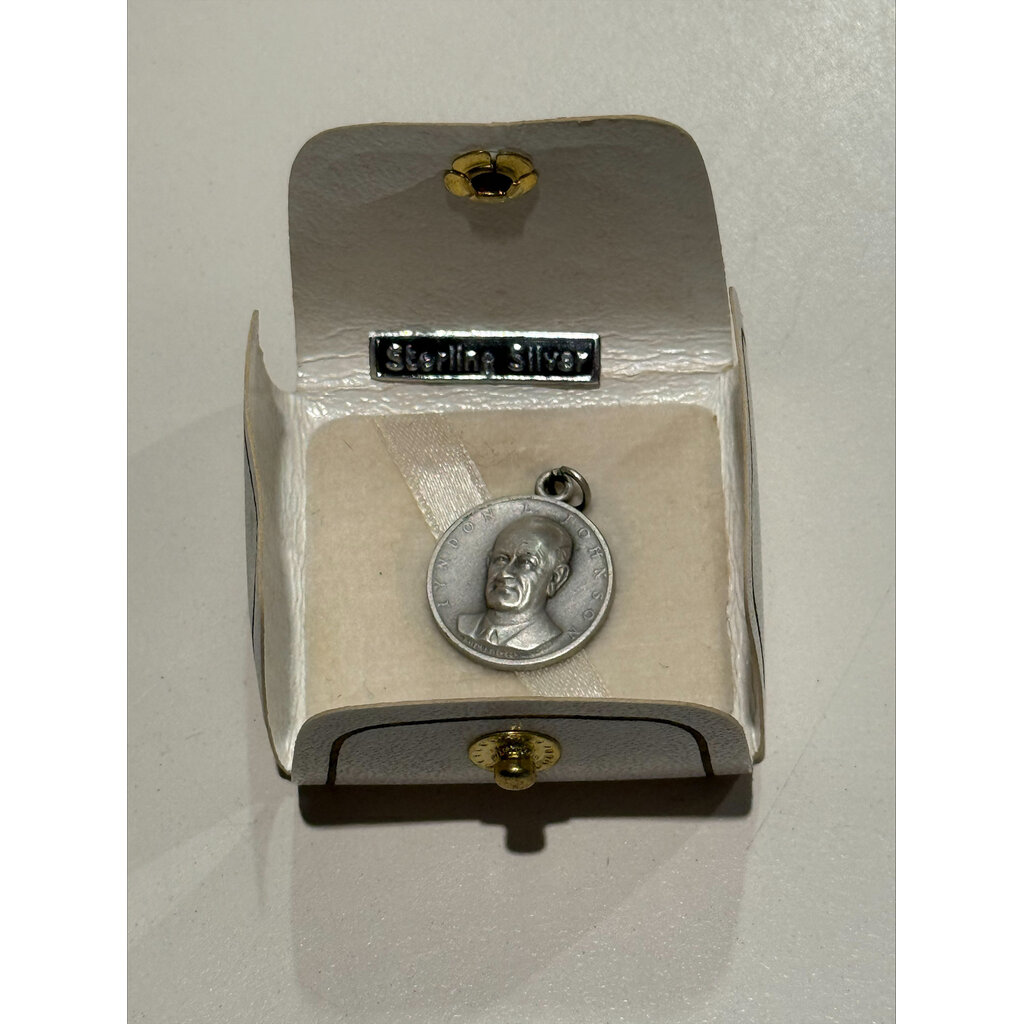 All the Way with LBJ Lyndon B. Johnson Sterling Silver Charm