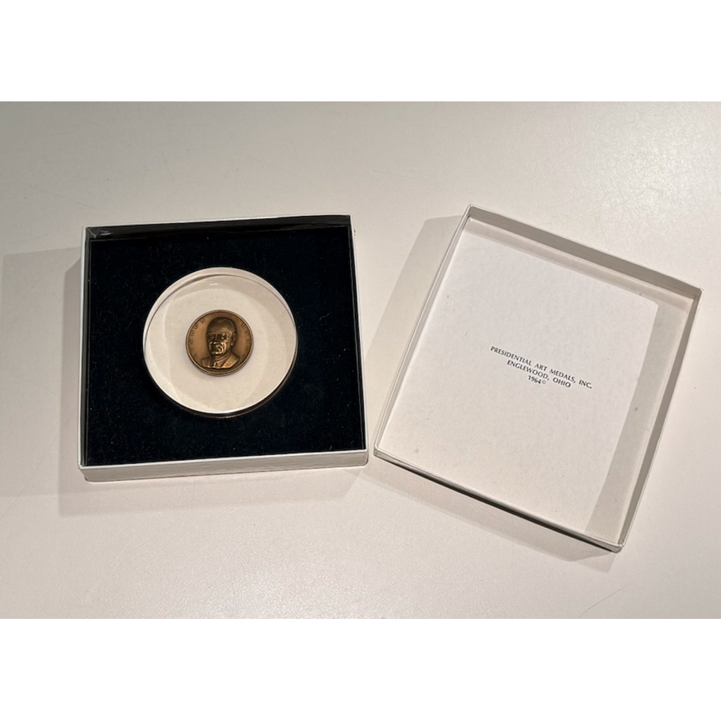All the Way with LBJ 1964 Johnson ADL Medallion in Acrylic