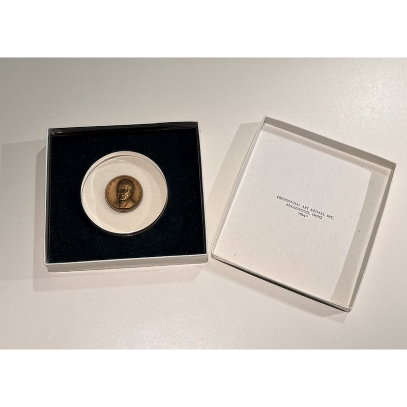 All the Way with LBJ 1964 Johnson ADL Medallion in Acrylic
