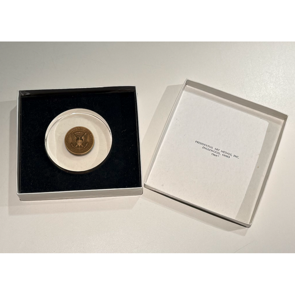 All the Way with LBJ 1964 Johnson ADL Medallion in Acrylic