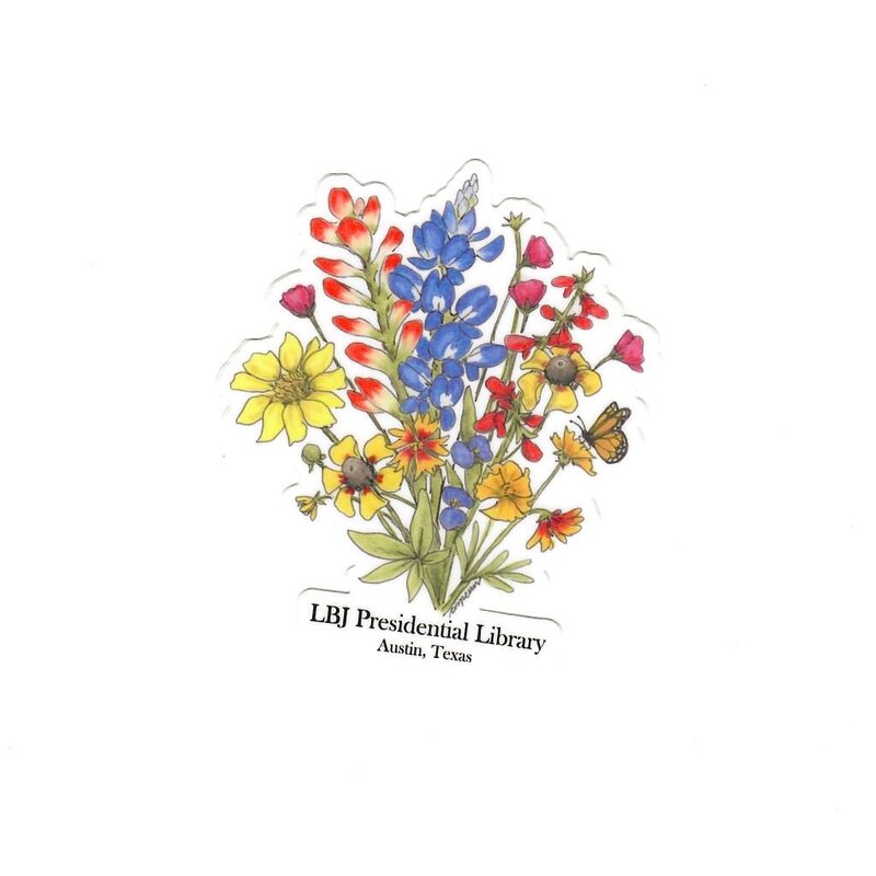 Austin & Texas Wildflower Bunch 4"x4" Sticker