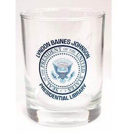 All the Way with LBJ Presidential Seal Rocks Glass 14oz