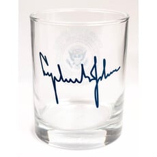 All the Way with LBJ Presidential Seal Rocks Glass 14oz
