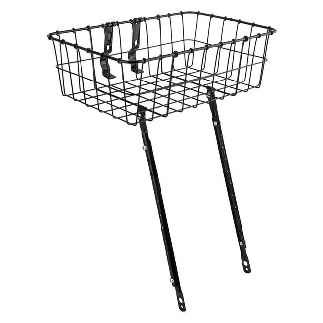 Wald 1372gb STD Small Multi-Fit Front Basket 25.4 or 31.8 Stem Clamp -15x10x5 Black