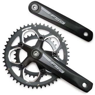 FSA Tempo Crankset 110BCD 50T 34T 170mm Black Square Taper 9-speed