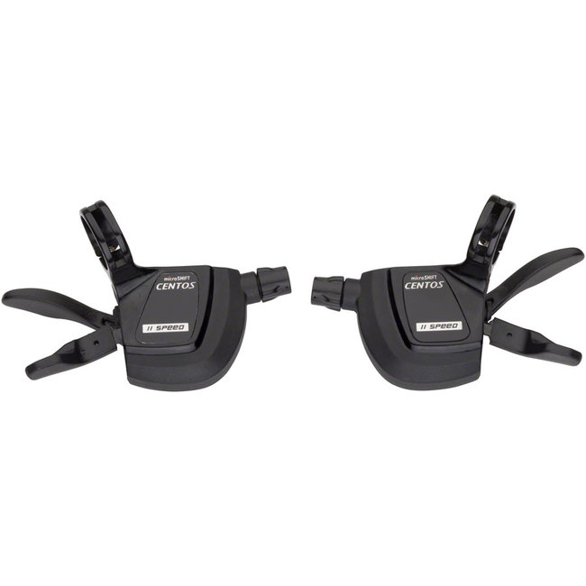 microSHIFT Centos Flat Bar Trigger Shift Lever Set 11-Speed Road Double Shimano Compatible