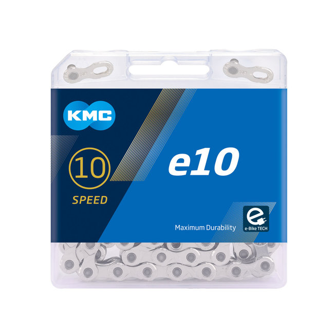 KMC e10 eBike Chain - 10 Speed, 136 Links, Silver