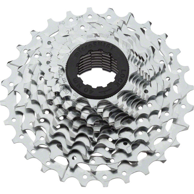 Microshift microSHIFT H10 Cassette - 10 Speed, 11-28t, Silver, Chrome Plated