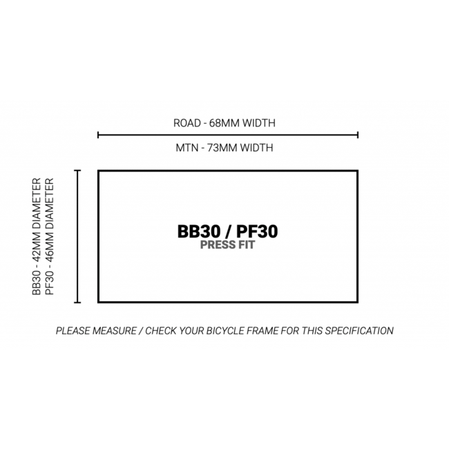 Praxis Works Bottom Bracket for PF30 Shell with GXP/ISIS2 Road Crank Thread Fit(Shell Width = 68mm, Cup ID = 46mm, Spindle OD= 24-22mm)