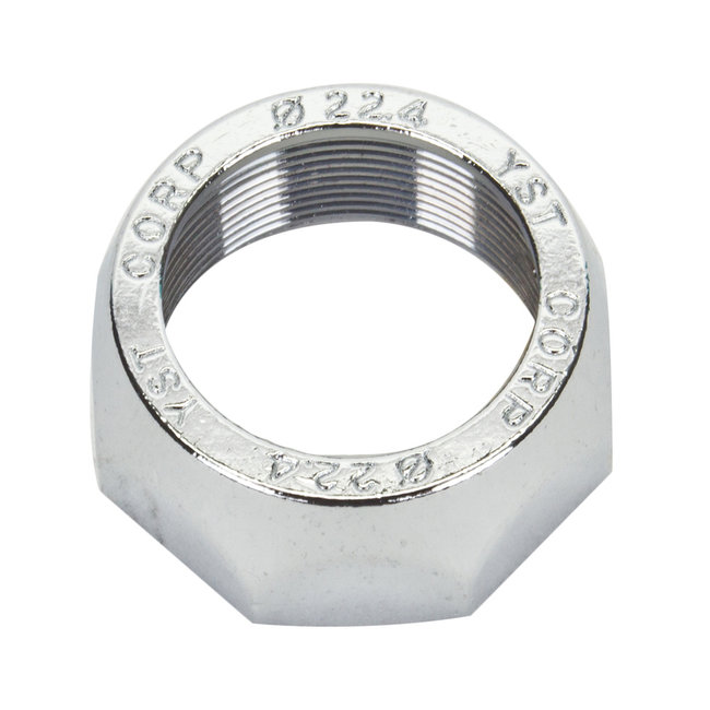 YST 1-1/8" Steel Top Nut Chrome