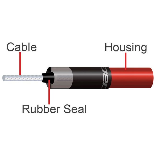 JagWire Hooded Sealed Brake Ferrule 5.0mm Black Single