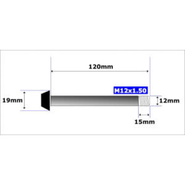 Pitlock Thru Axle Skewer 12x00 M12x1.5