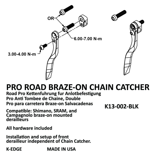 K-Edge Road Chain Catcher double clamp-on 31.8