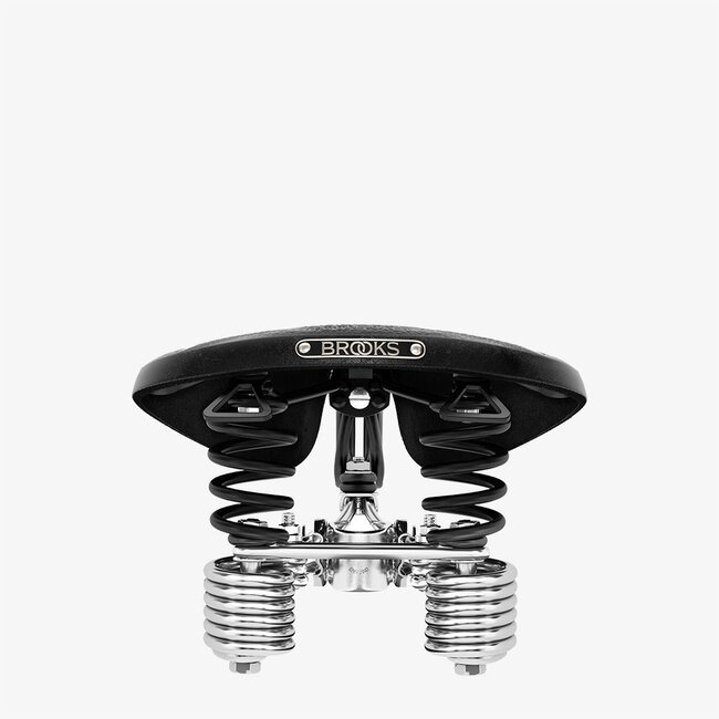 Brooks B135 Saddle Black Chrome Steel w/Clamp Double Springs
