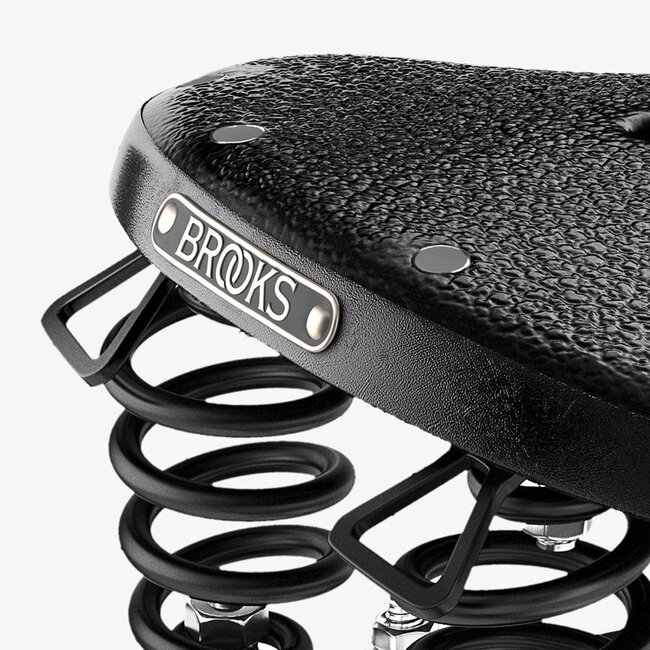 Brooks B135 Saddle Black Chrome Steel w/Clamp Double Springs