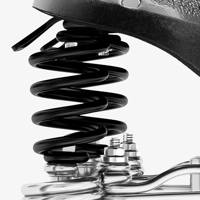 Brooks B135 Saddle Black Chrome Steel w/Clamp Double Springs