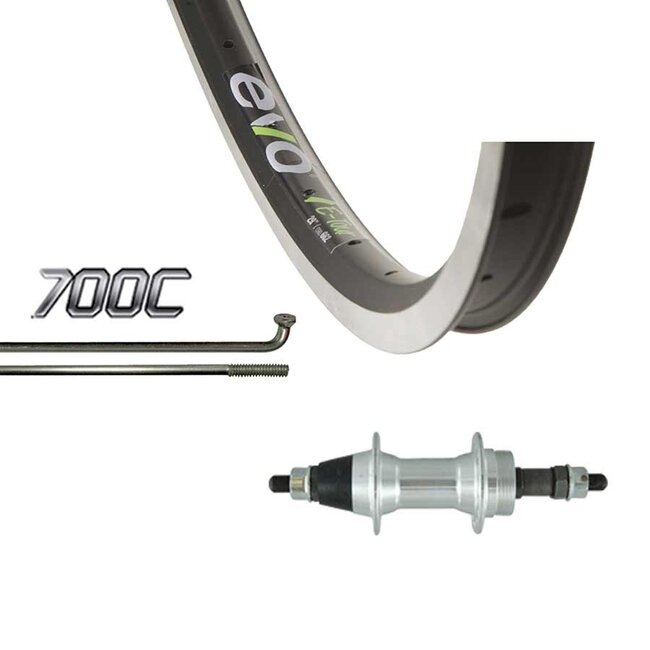 700c (622) Rear Wheel Evo Tour 19 Formula FM-31 36h Black MSW Nutted x 135mm Freewheel