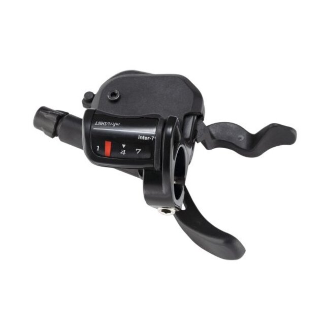 microShift Shift Lever SL-N757 for Internal Gear Flat Bar 7-speed Trigger Shifter Shimano Nexus 7 Compatible