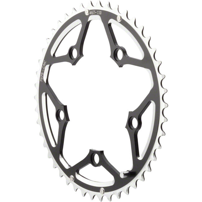 Dimension Chainring 110BCD 48T 3/32" Black / Silver (Outer)