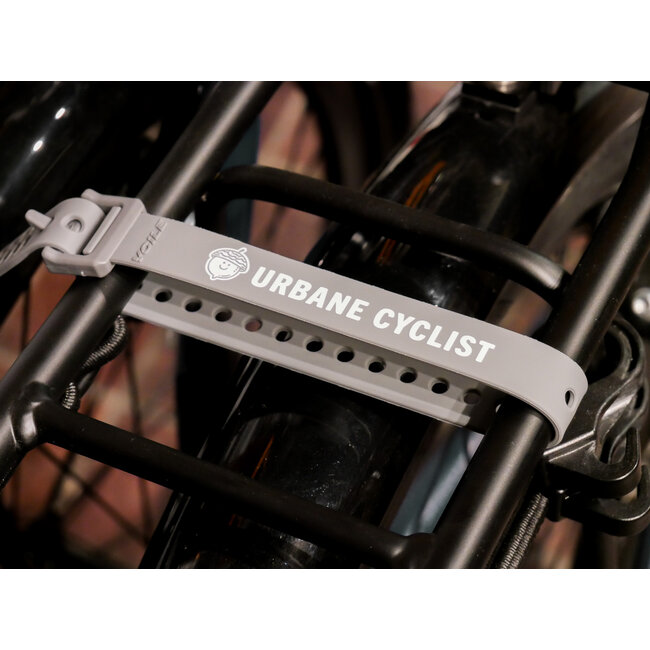 Gray Urbane Cyclist Nylon Voile Straps - 15"