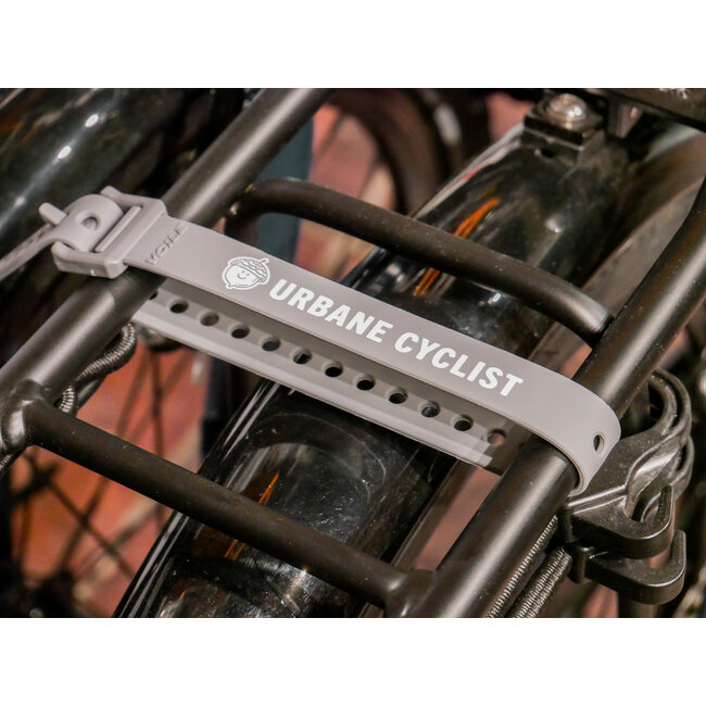 Gray Urbane Cyclist Nylon Voile Straps - 15"