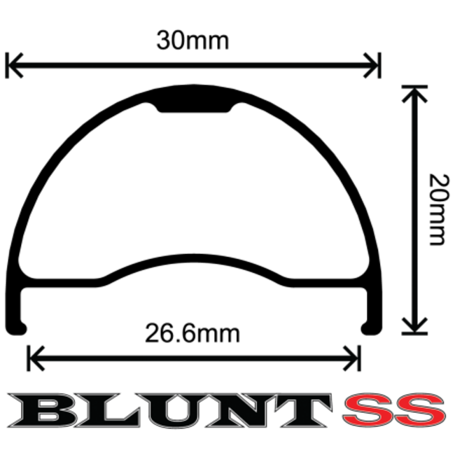 Velocity Blunt SS Rim 650B (27.5) 584 Disc only 28h Black