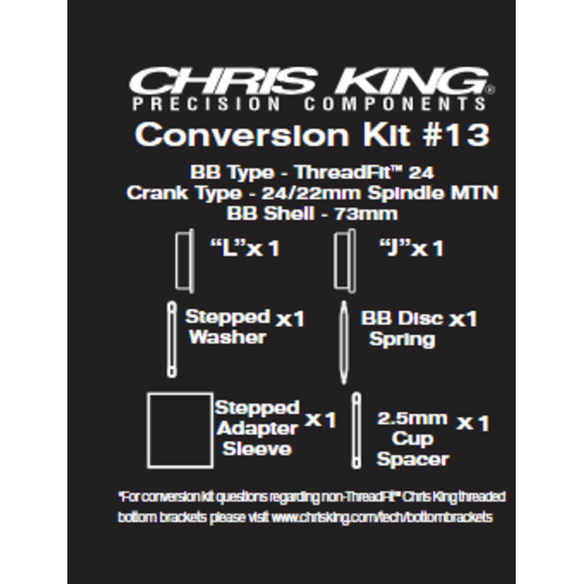 Chris King Bottom Bracket Conversion Kit #13