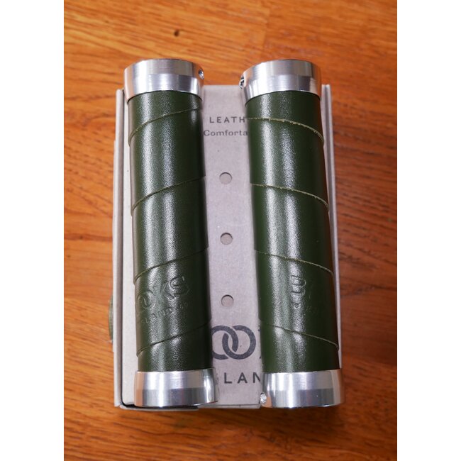Brooks Slender Leather Grips 130mm Limited Edition British Racing Green