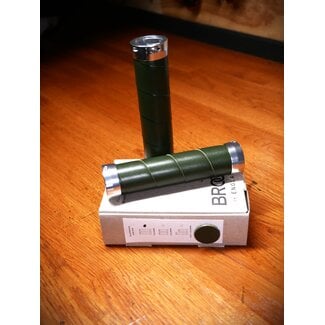 Brooks Brooks Slender Leather Grips 130mm Limited Edition British Racing Green