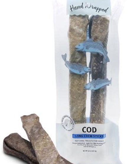 Icelandic Cod Long Chew Sticks 5oz - 2pack