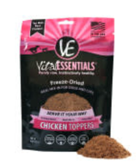 Vital Essentials Freeze-Dried Chicken Toppers for Dogs or Cats, 6 oz