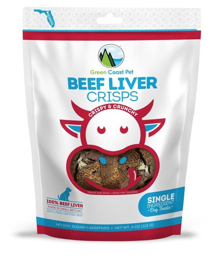 Green Coast Pets Beef Liver Crisps 4 oz