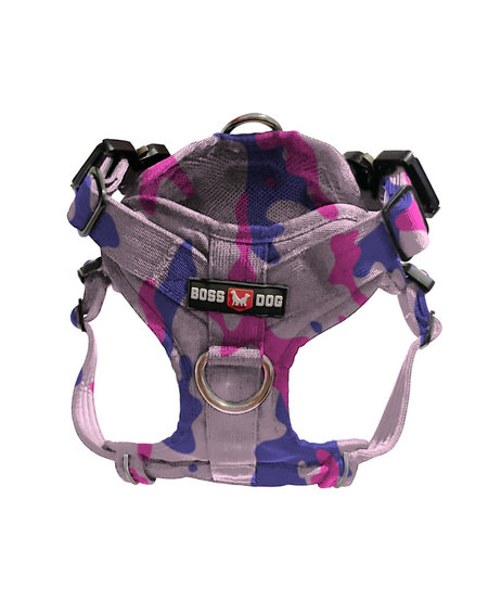 Boss Dog Harness M - Pink Camo