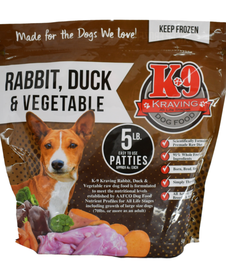 k9 Kraving 5lb Rabbit, Duck, & Veg Patties