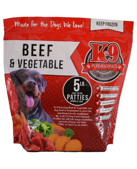 K9 Kraving 5lb Beef Patties