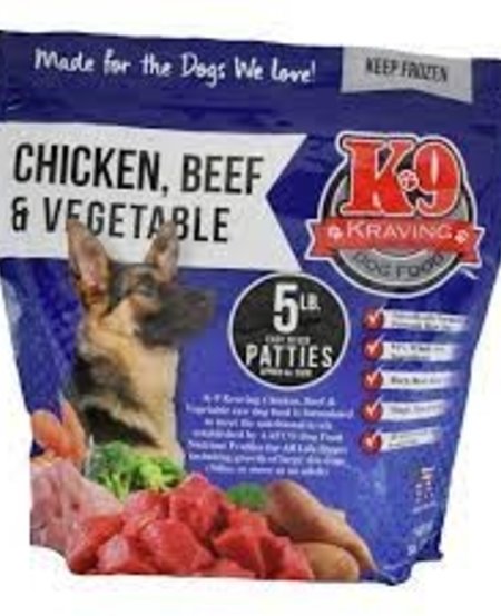 K9 Kravings- 5lb. Chicken, Beef & Vegetable Patties