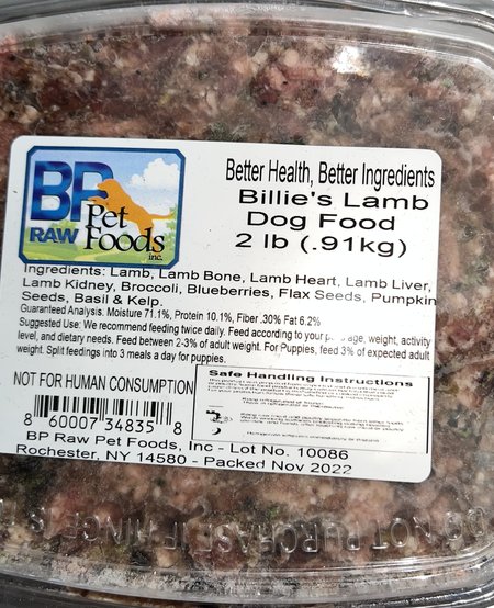 BP Raw- Billies Lamb Blend