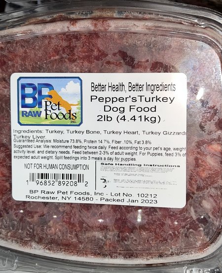 BP Raw- Peppers Turkey Blend