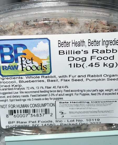 BP Raw- Billies Rabbit Blend