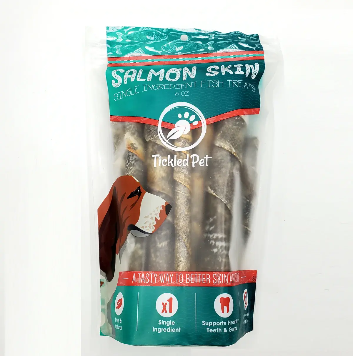 Tickled Pet Tickled Pet Salmon Skin Roll 6oz