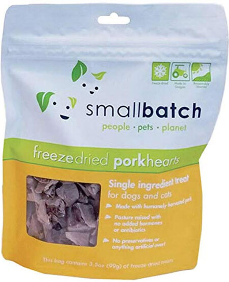 Small Batch Freeze Dried Pork Hearts 3.5oz