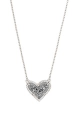 KENDRA SCOTT Ari Heart Silver Pendant Necklace