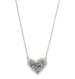 KENDRA SCOTT Ari Heart Silver Pendant Necklace